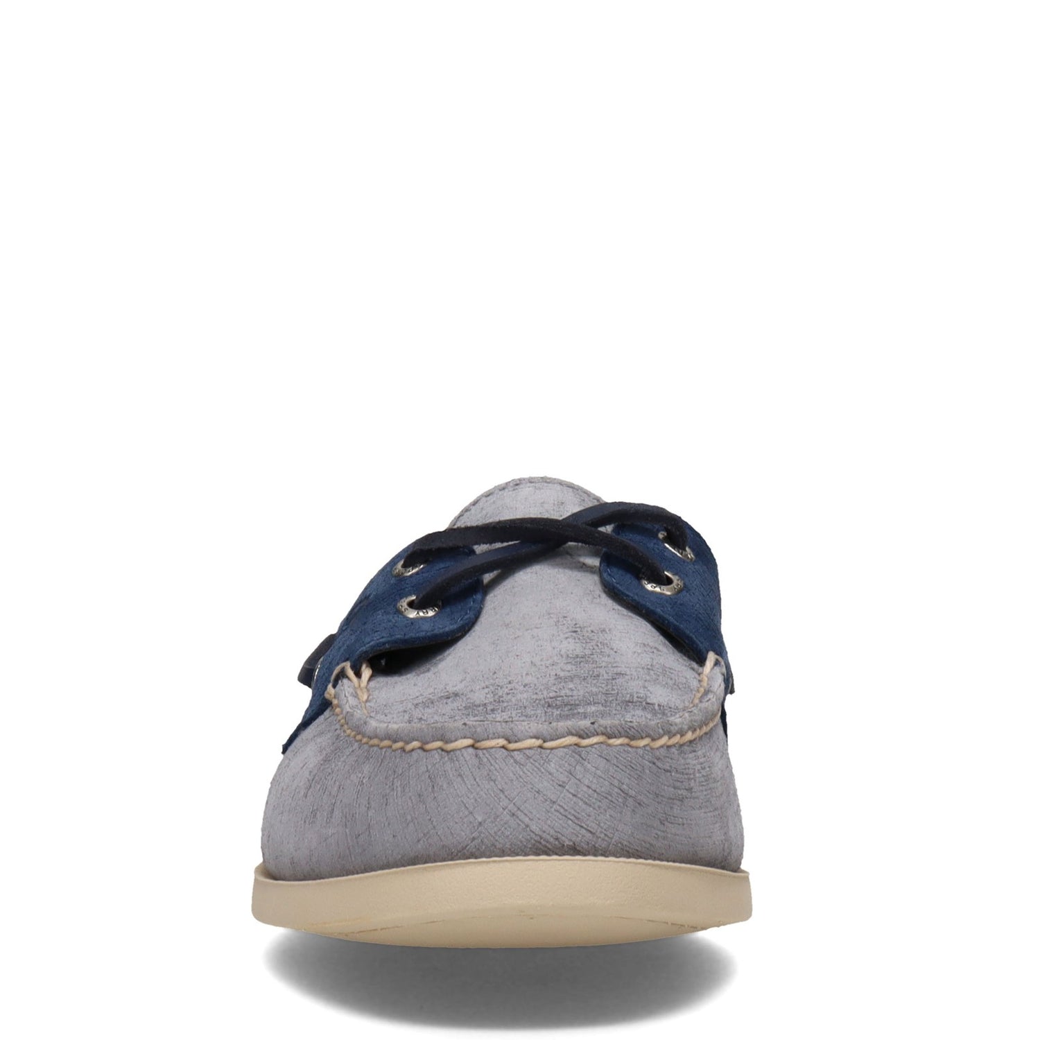 Peltz Shoes  Men's Sperry Authentic Original Plushwave GREY NAVY STS23763