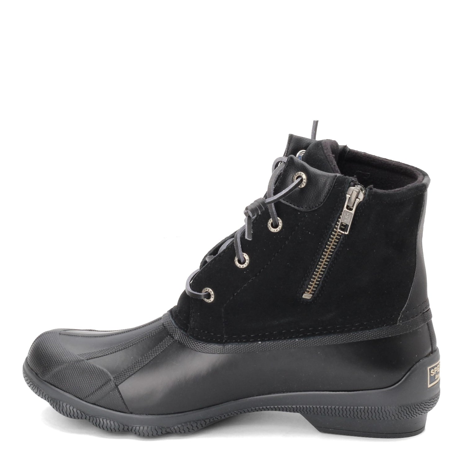 Peltz Shoes  Women's Sperry Syren Gulf Duck Boot BLACK STS80422