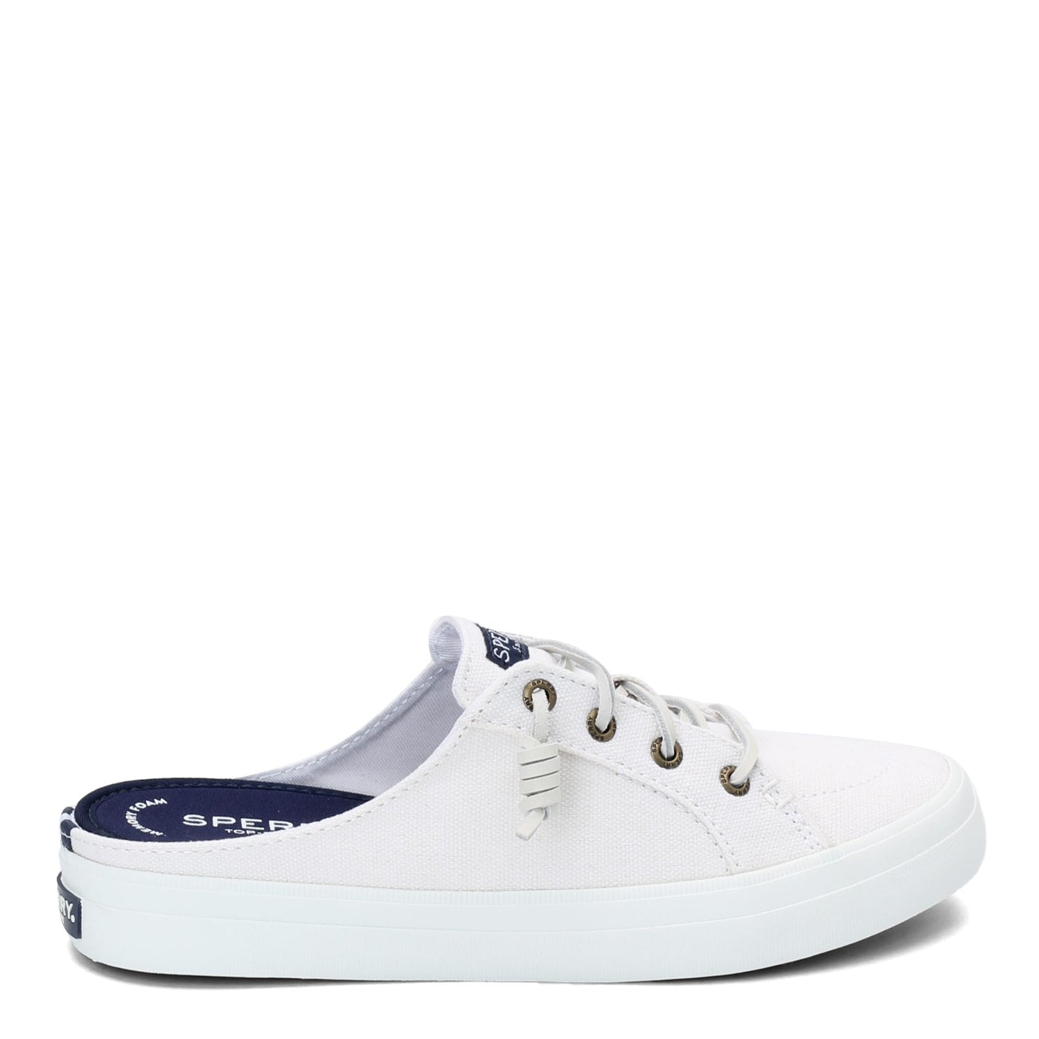 Peltz Shoes  Women's Sperry Crest Vibe Mule Sneaker WHITE STS84169