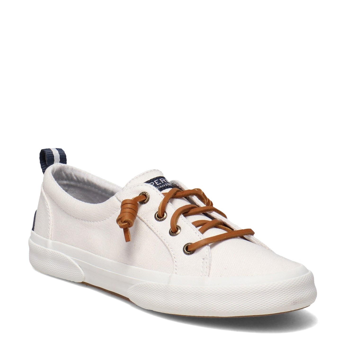 Peltz Shoes  Women's Sperry Pier Wave LTT Sneaker WHITE STS85102
