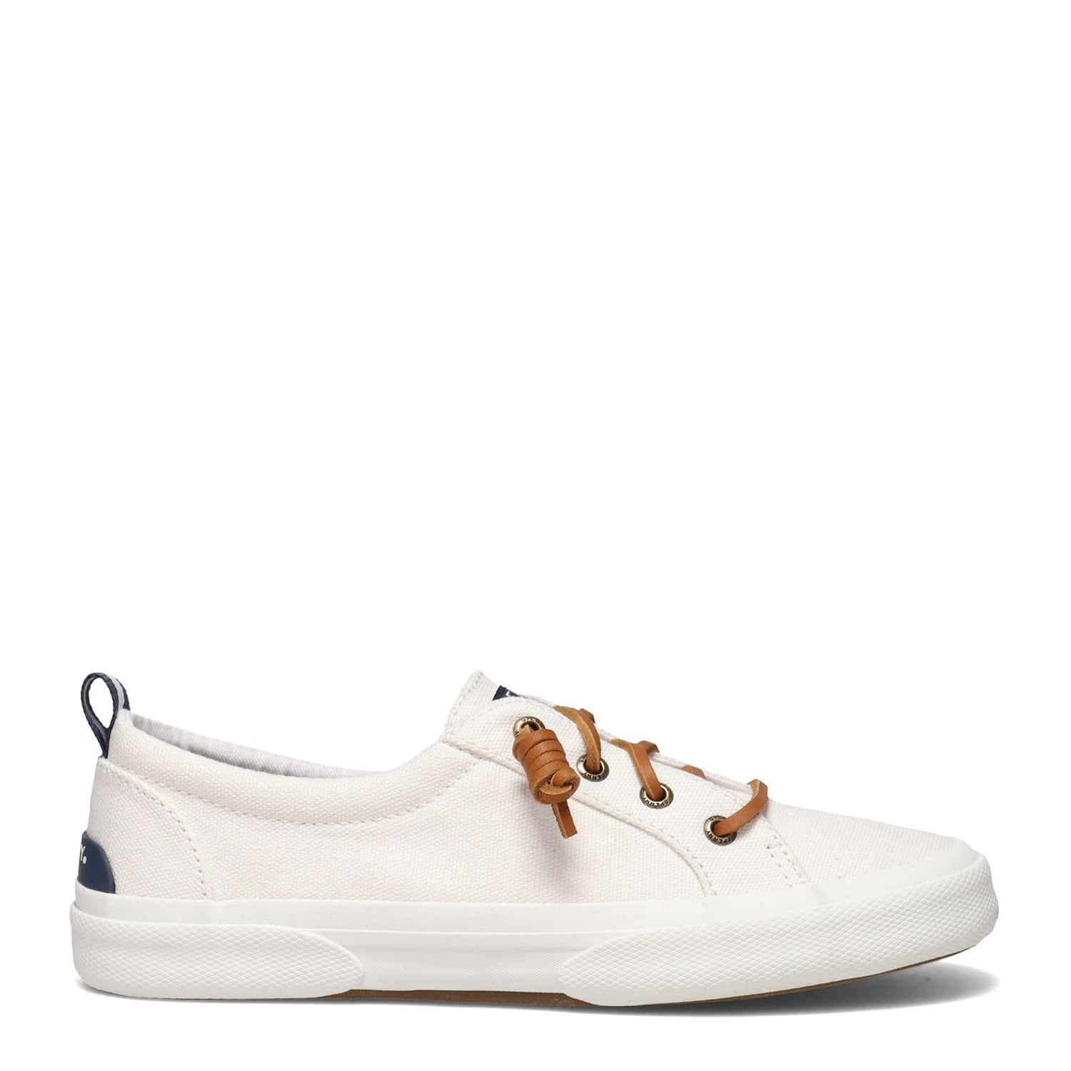 Peltz Shoes  Women's Sperry Pier Wave LTT Sneaker WHITE STS85102