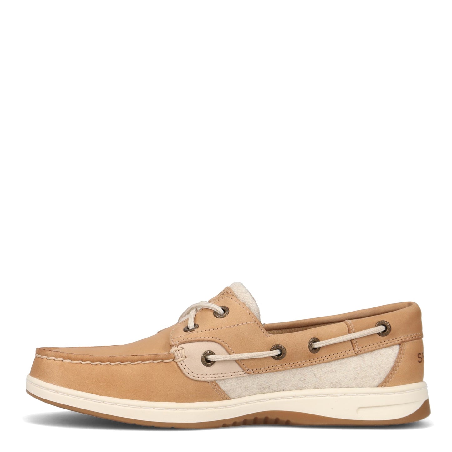 Peltz Shoes  Women's Sperry Bluefish 2 Eye Boat Shoe LINEN WOOL STS85546