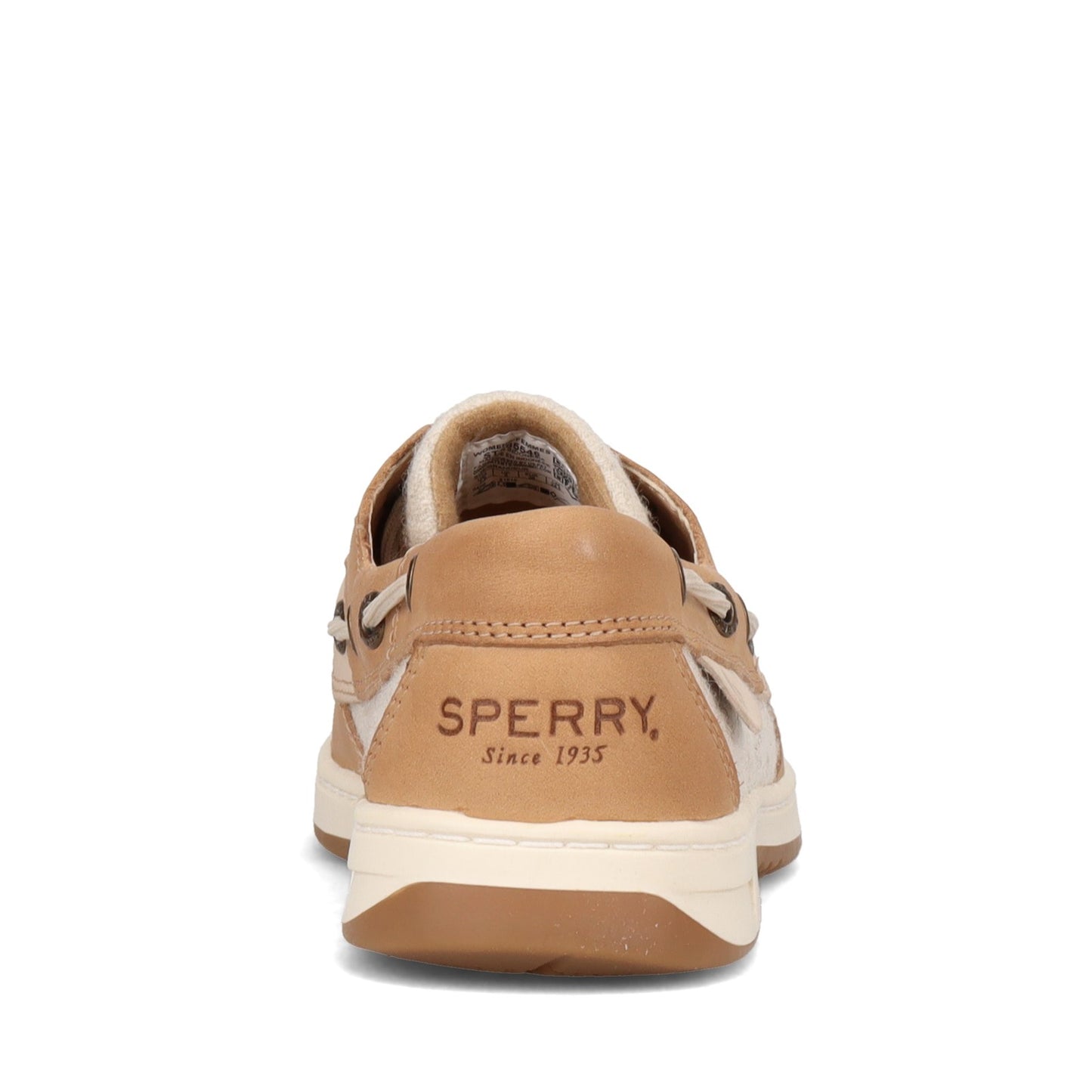 Peltz Shoes  Women's Sperry Bluefish 2 Eye Boat Shoe LINEN WOOL STS85546
