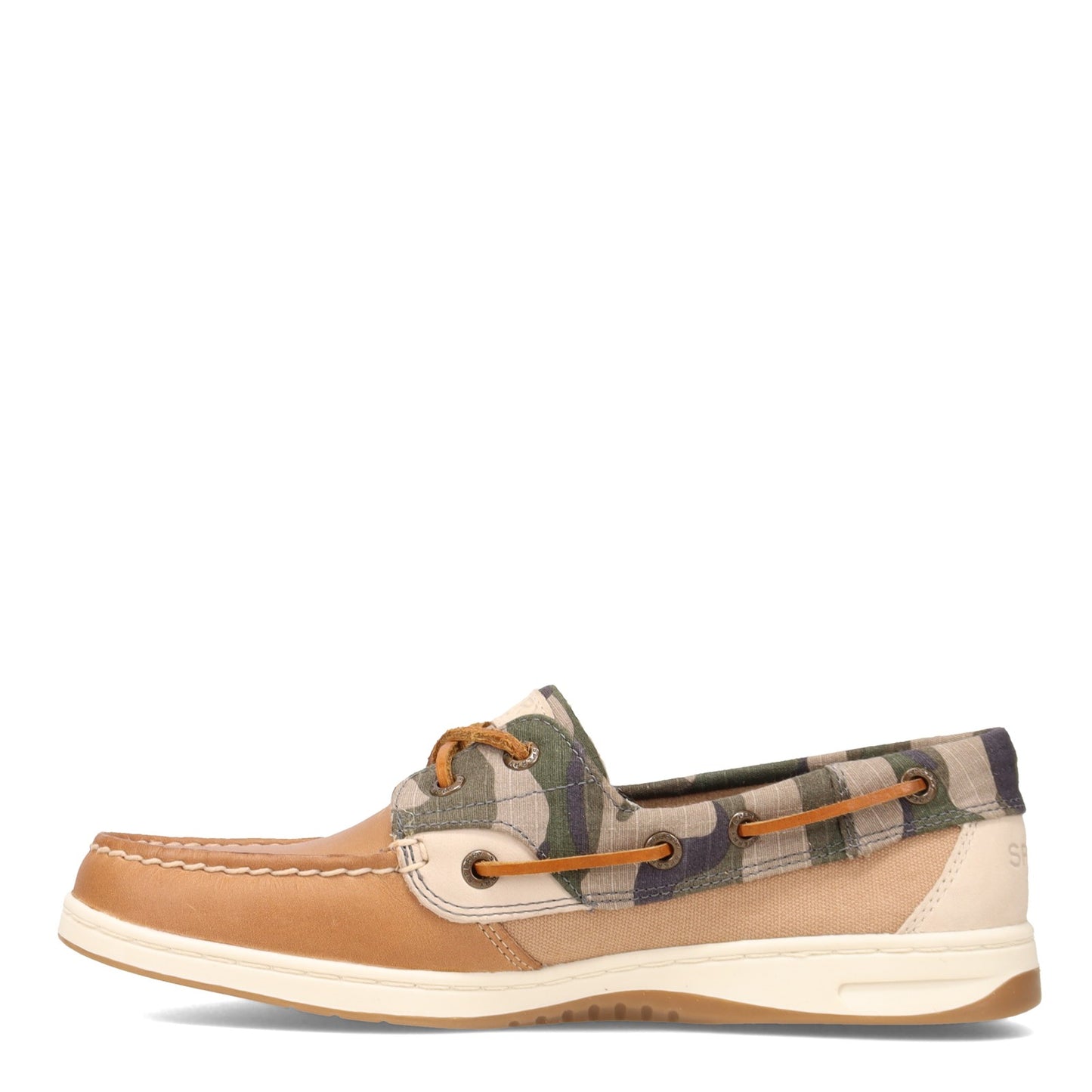 Peltz Shoes  Women's Sperry Bluefish 2 Eye Boat Shoe TAN CAMO STS86718