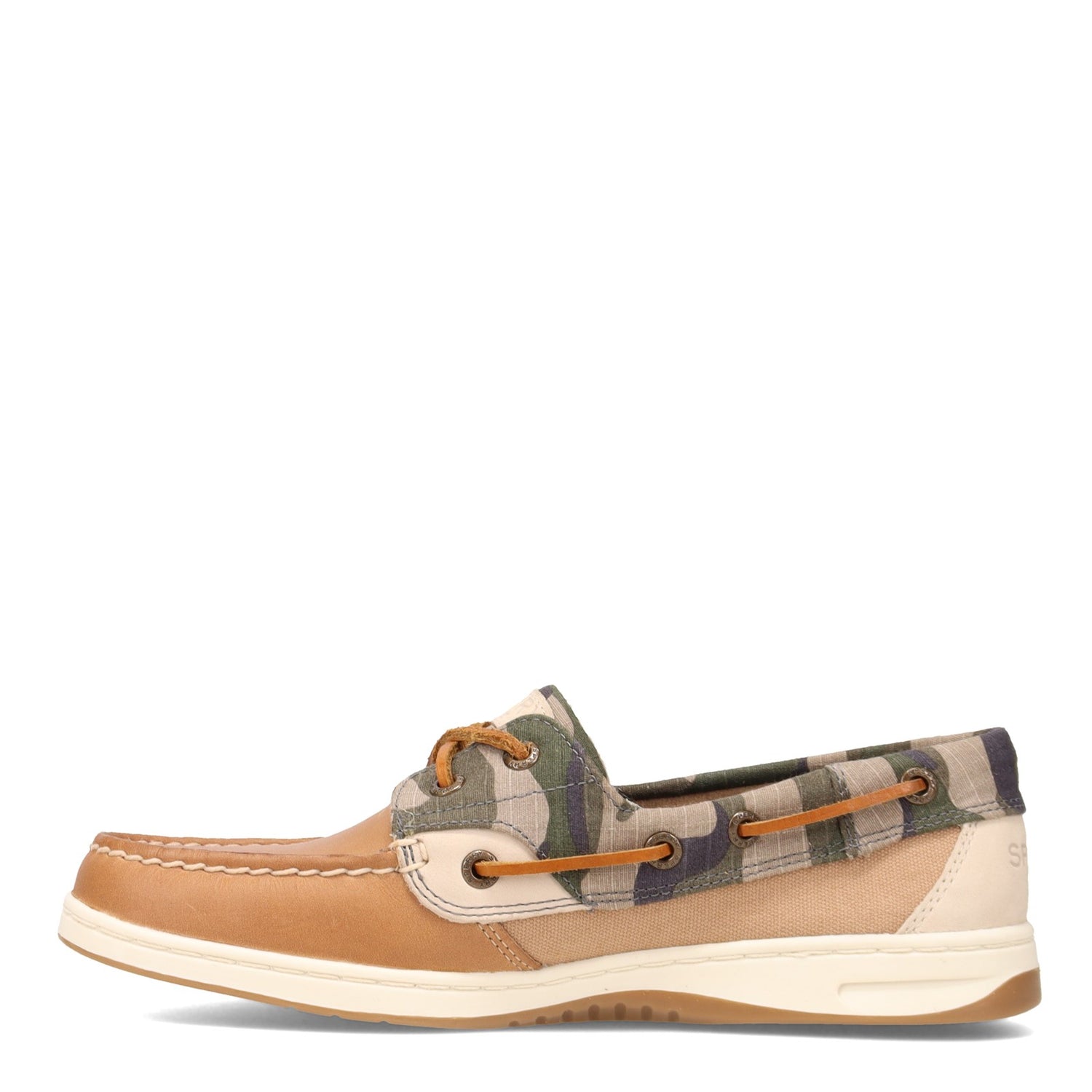 Peltz Shoes  Women's Sperry Bluefish 2 Eye Boat Shoe TAN CAMO STS86718
