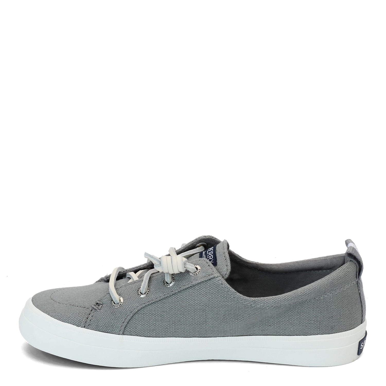 Peltz Shoes  Women's Sperry Crest Vibe Sneaker GREY LINEN STS99042