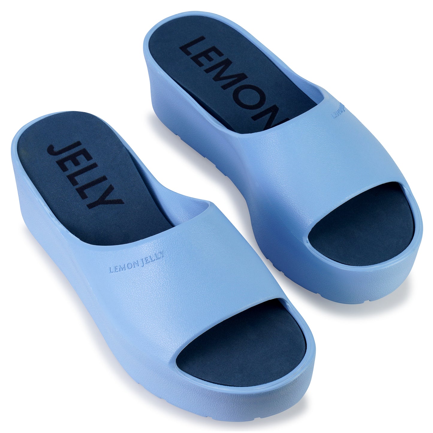 Peltz Shoes  Women's Lemon Jelly Sunny Slide Sandal BABY BLUE SUNNY03-BLUE