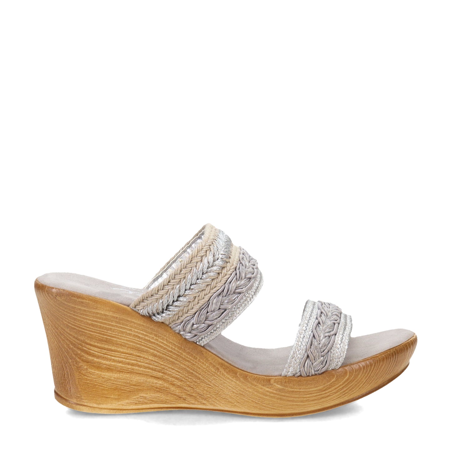 Peltz Shoes  Women's Onex Tabitha Sandal Silver Mix TABITHA-SIL