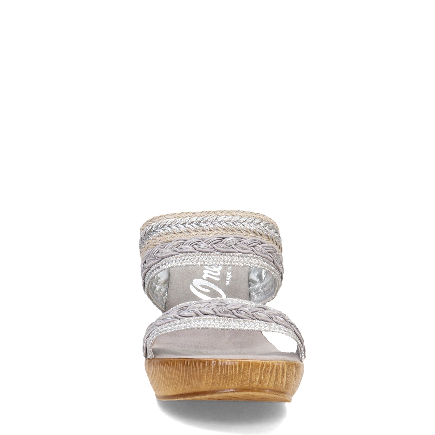 Peltz Shoes  Women's Onex Tabitha Sandal Silver Mix TABITHA-SIL