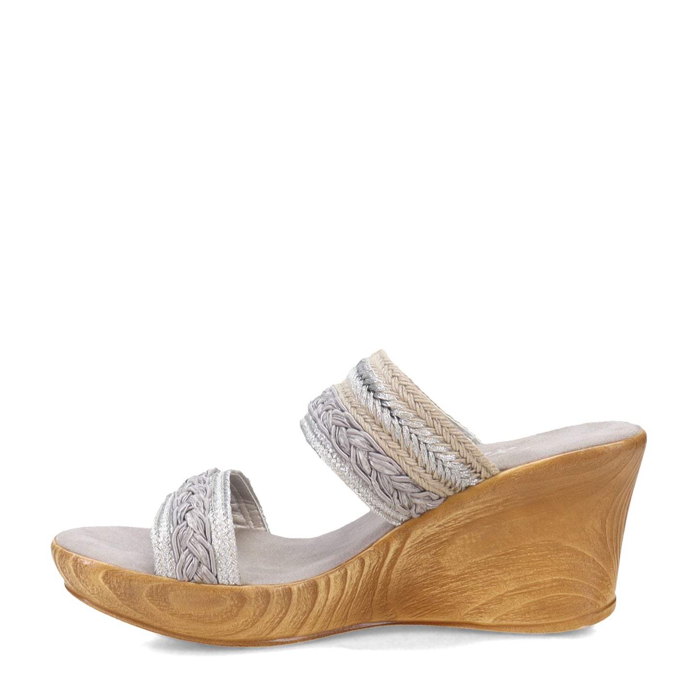Peltz Shoes  Women's Onex Tabitha Sandal Silver Mix TABITHA-SIL