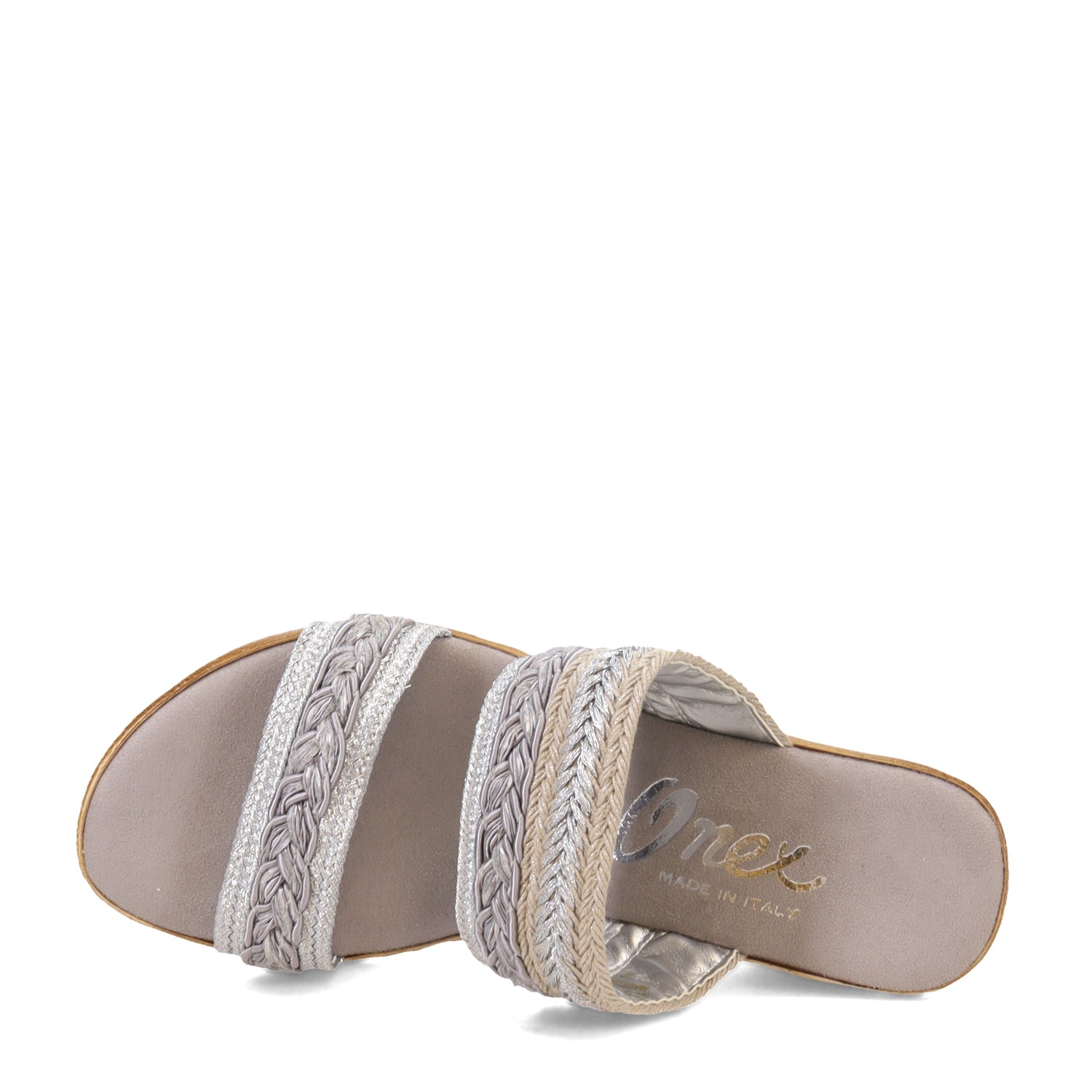 Peltz Shoes  Women's Onex Tabitha Sandal Silver Mix TABITHA-SIL