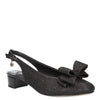 Peltz Shoes  Women's J Renee Tanay Pump Black Glitter TANAY-GFBLK