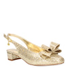 Peltz Shoes  Women's J Renee Tanay Pump Gold Glitter TANAY-GFGLD