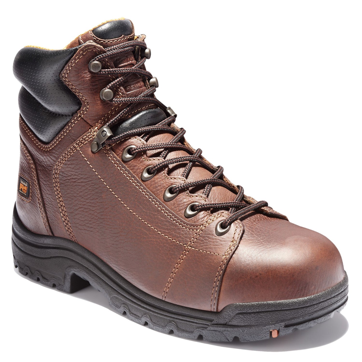Peltz Shoes  Men's Timberland PRO Titan 6in Alloy Safety Toe Boot BROWN TB050506242