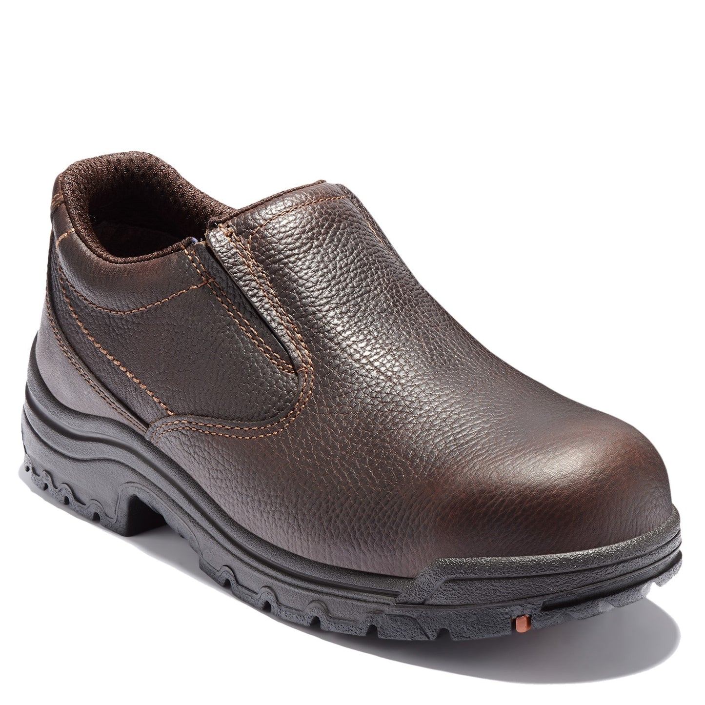 Peltz Shoes  Men's Timberland PRO Titan Safety Toe Slip-On Work Shoe BROWN TB053534230