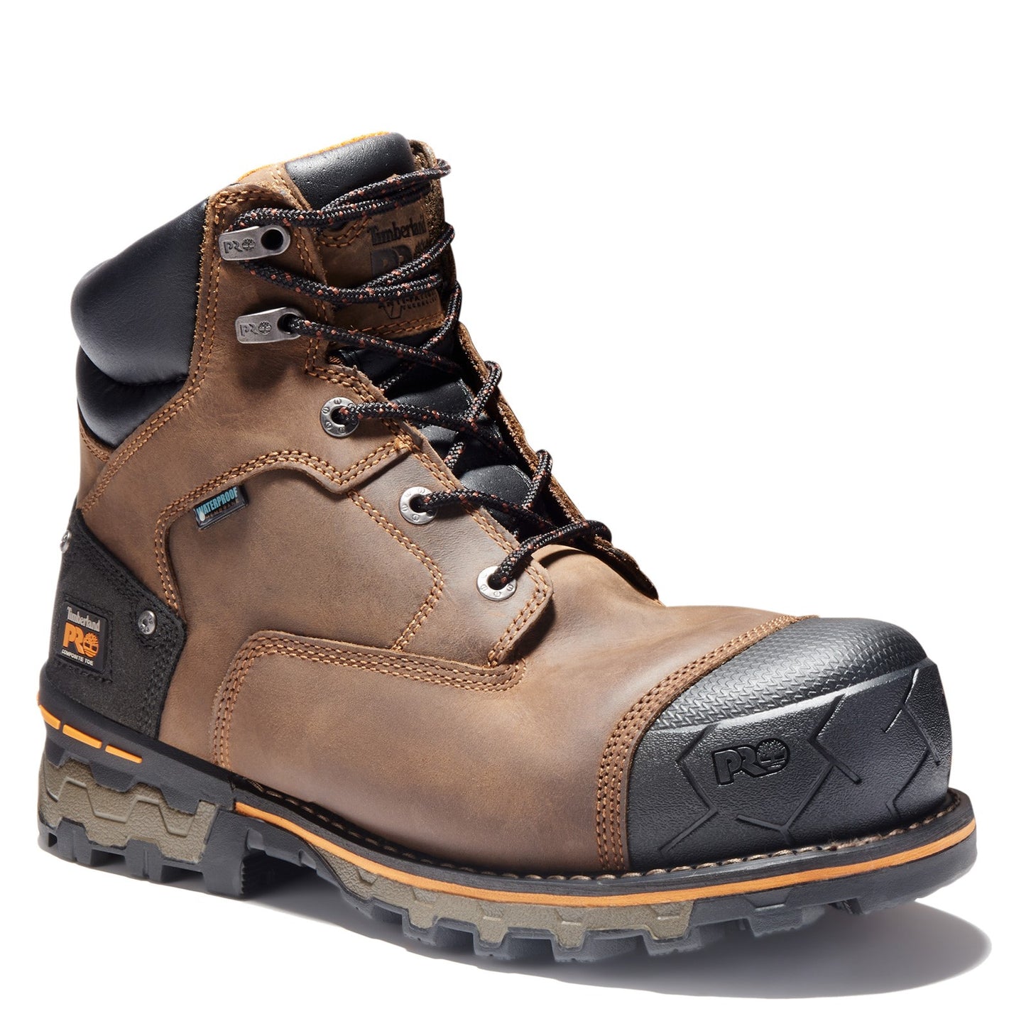 Peltz Shoes  Men's Timberland Pro Boondock HD Composite Toe Work Boot BROWN TAN TB092615214