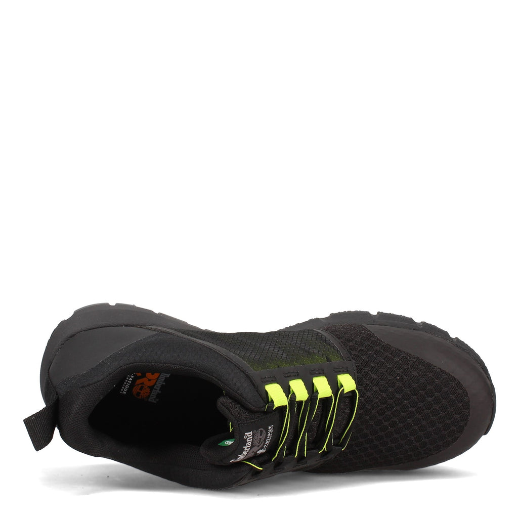 Men's Timberland Pro Radius Comp Toe Work Shoe BLACK MESH / LIME TB0A27X5001