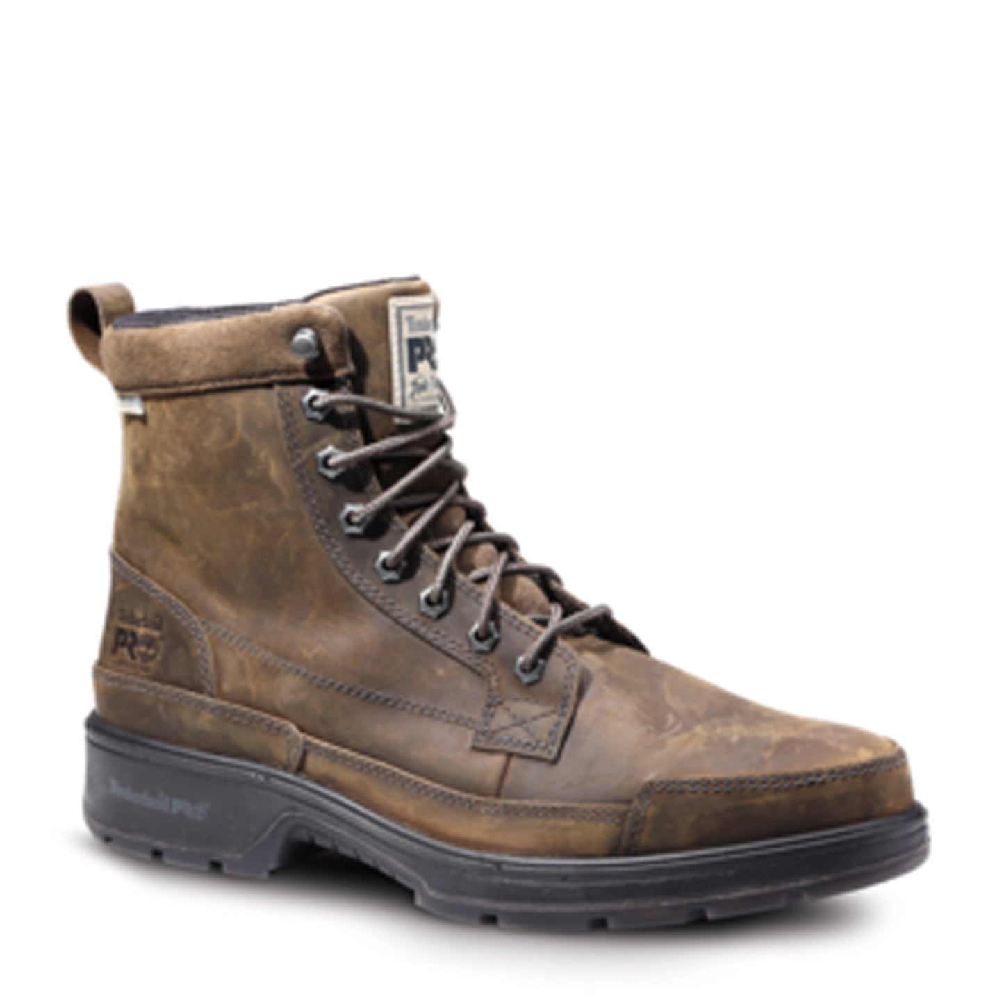 Peltz Shoes  Men's Timberland Pro Nashoba EK+ Composite Safety Toe WP Work Boot BROWN TB0A2JRM214