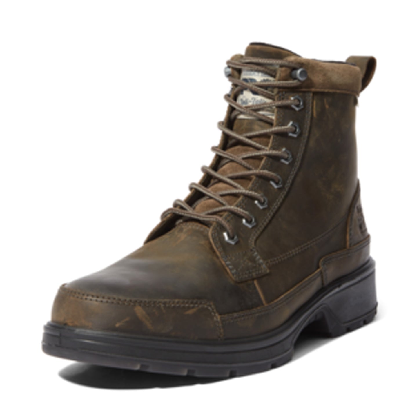 Peltz Shoes  Men's Timberland Pro Nashoba EK+ Composite Safety Toe WP Work Boot BROWN TB0A2JRM214