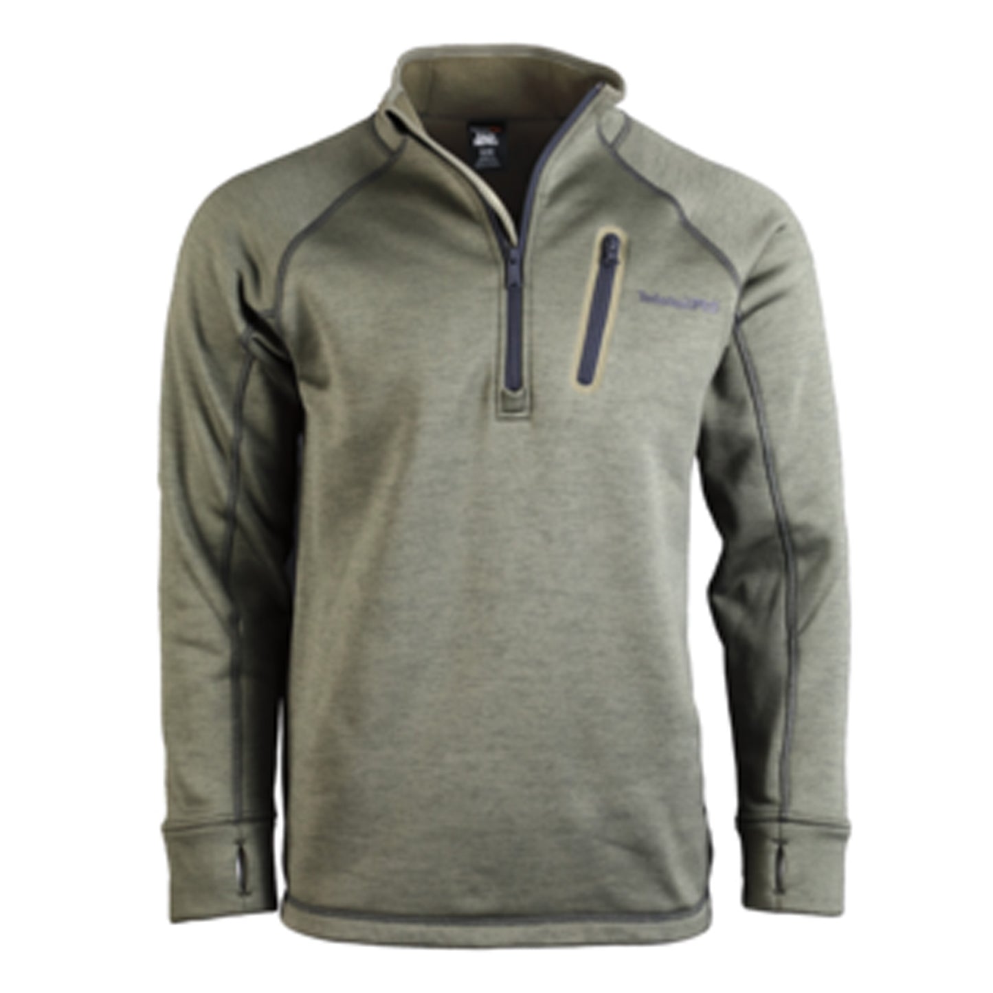 Peltz Shoes  Men's Timberland Pro Reaxion Quarter Zip Fleece Jacket BURNT OLIVE TB0A55RV369