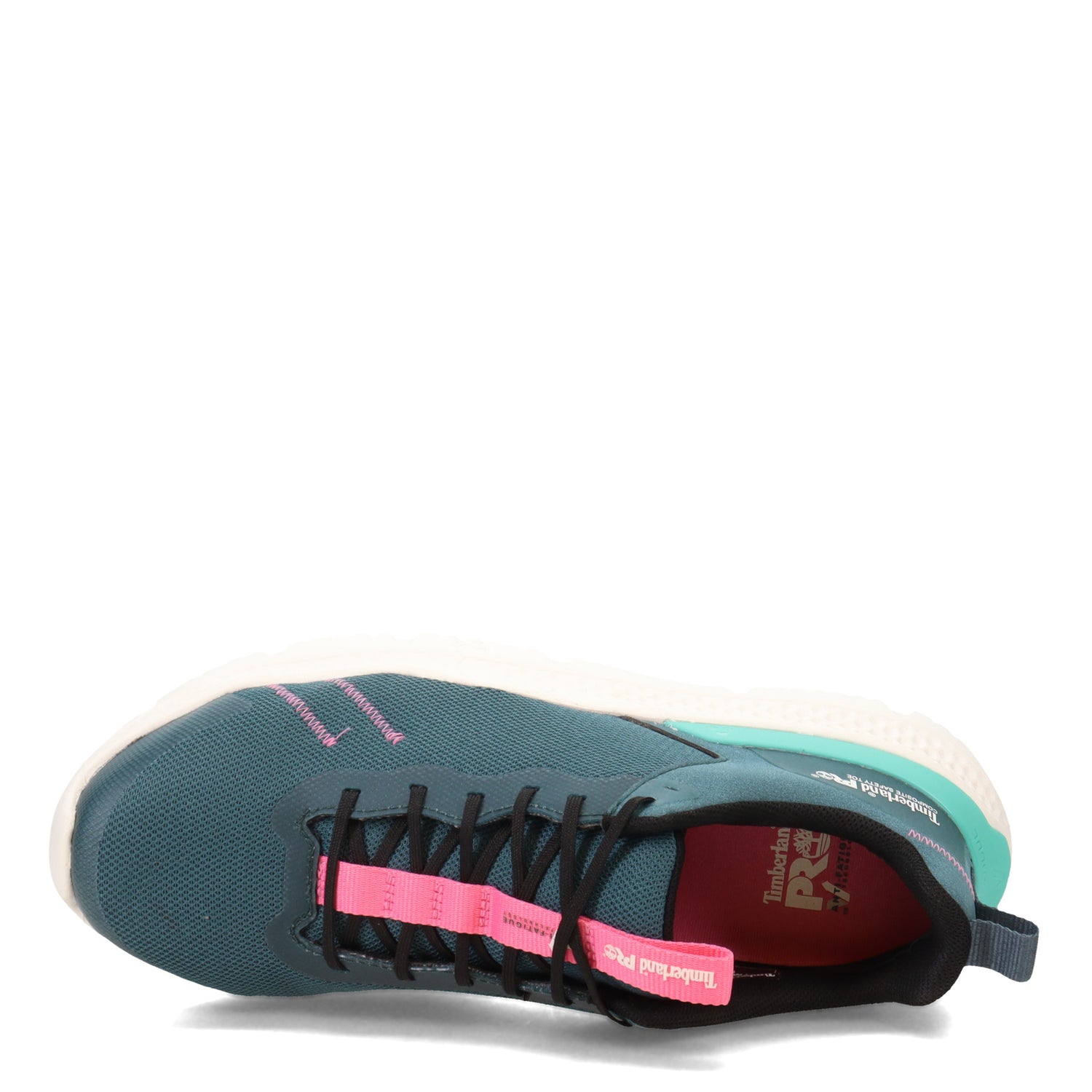 Peltz Shoes  Women's Timberland Pro Setra Low Comp Toe Work Shoe Green/Teal/Pink TB0A5RTJ357