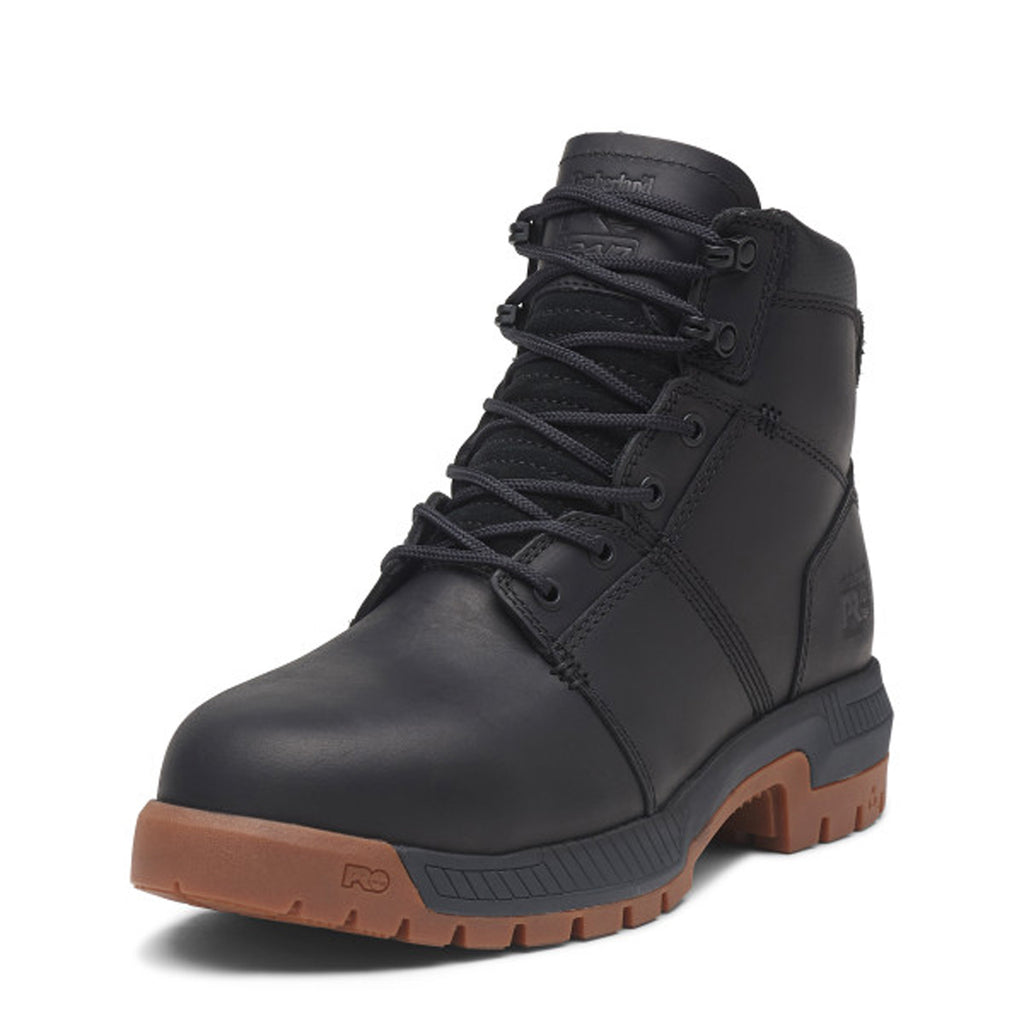 Men's Timberland Pro Montauk 6-Inch Steel Toe Work Boot BLACK/GUM TB0A66D3EMW