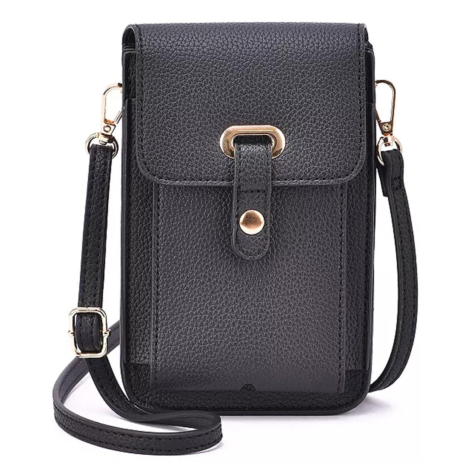 Peltz Shoes  Mellow World Handbags Septima Touch Screen Bag Black TB21203-BLACK