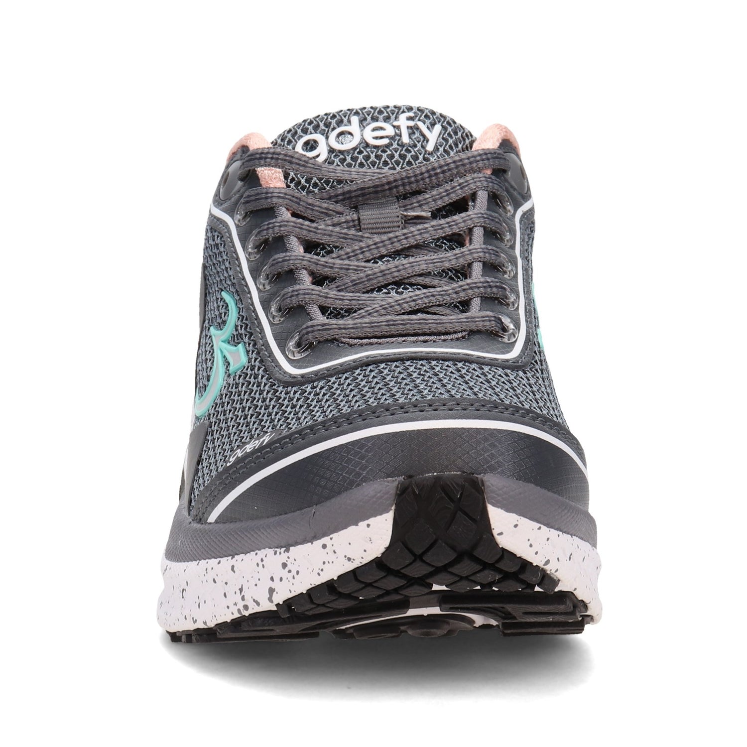 Peltz Shoes  Women's Gravity Defyer Mighty Walk Walking Shoe GREY PINK TB9024FGP