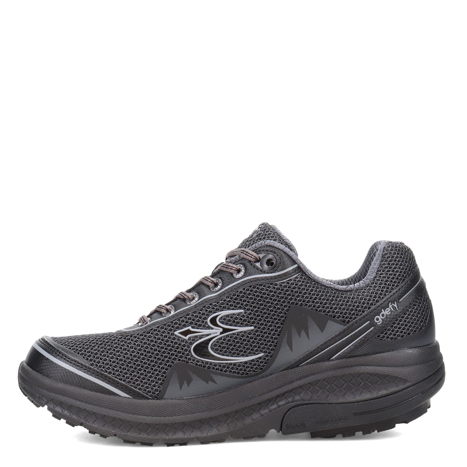 Peltz Shoes  Men's Gravity Defyer Mighty Walk Walking Shoe BLACK TB9024MBL
