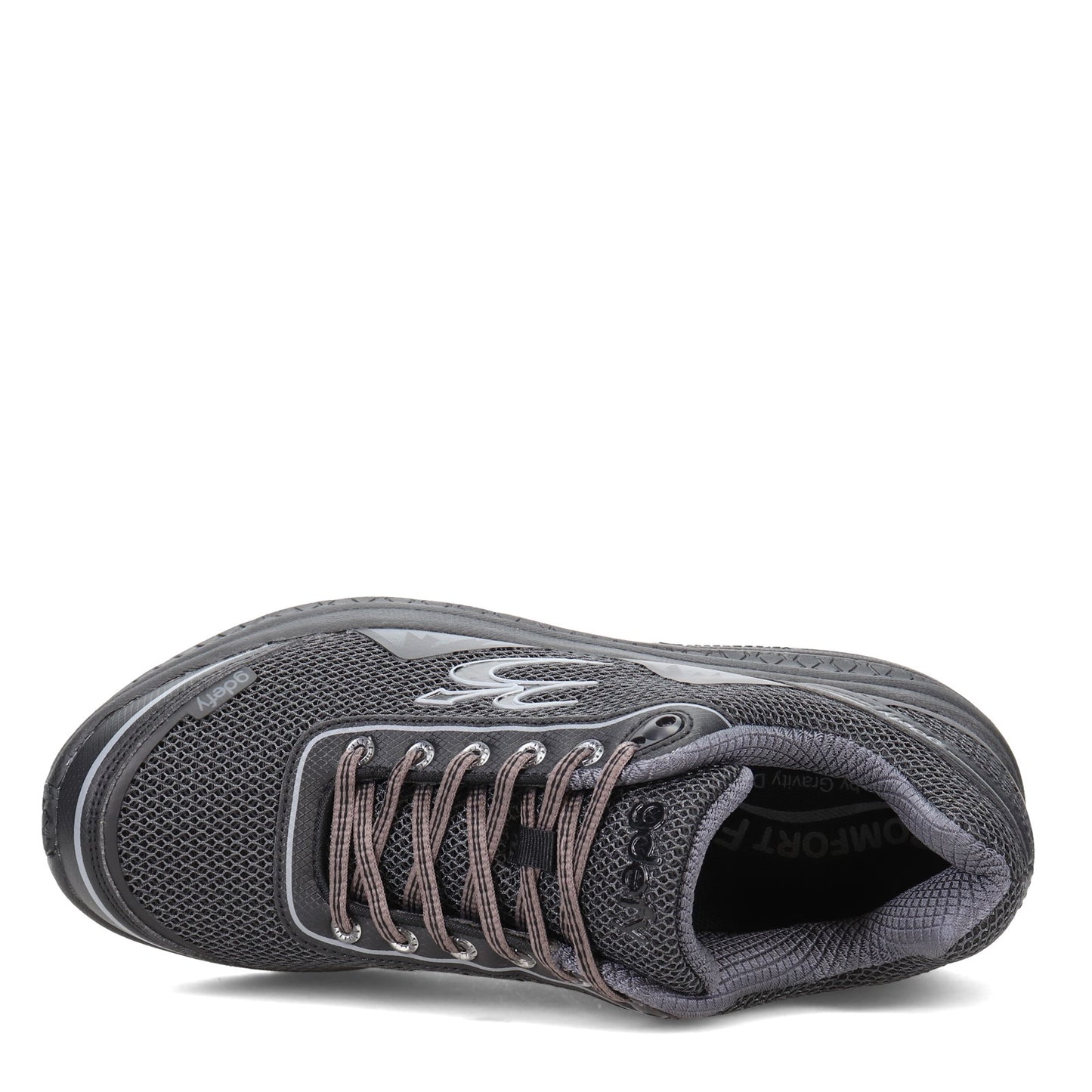 Peltz Shoes  Men's Gravity Defyer Mighty Walk Walking Shoe BLACK TB9024MBL