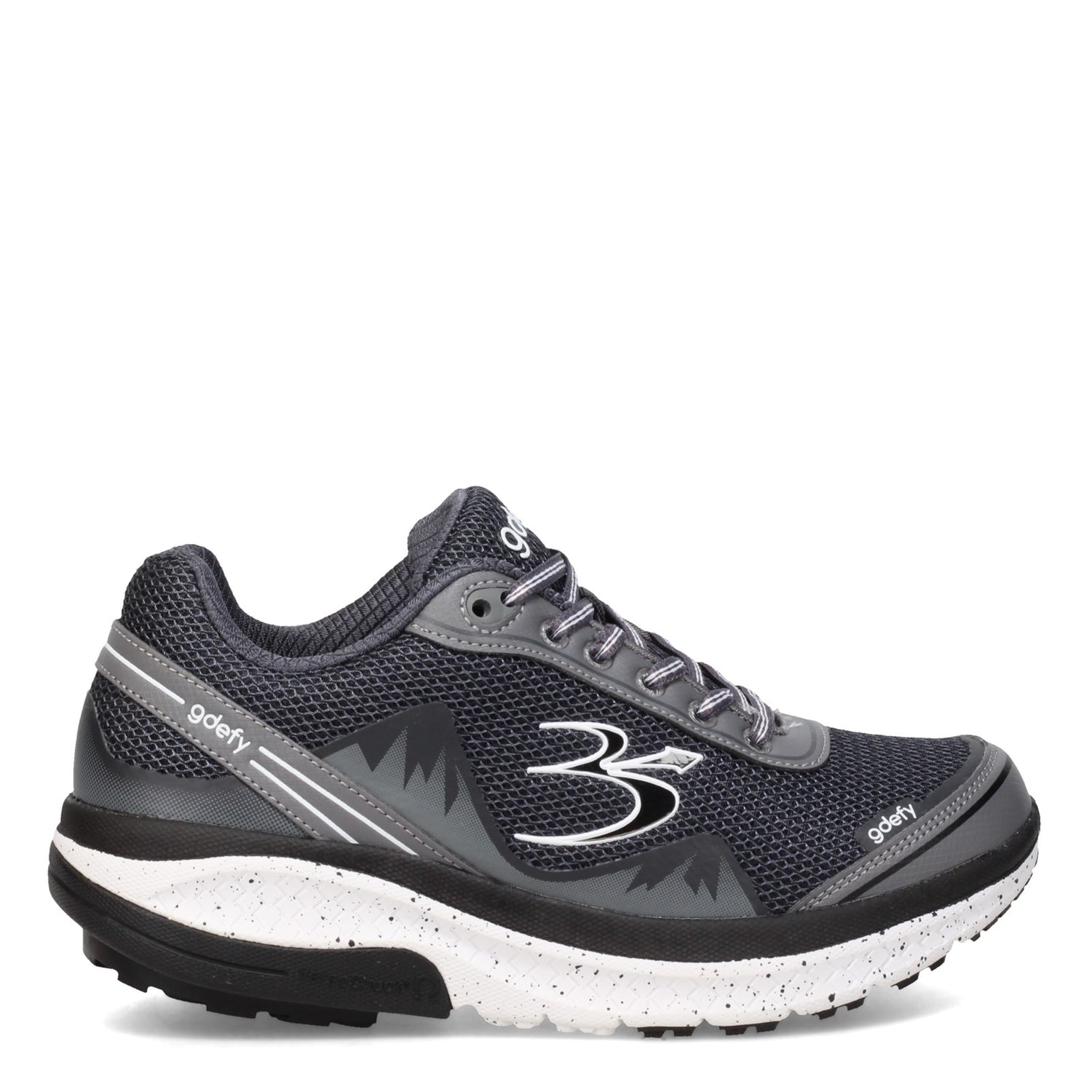 Peltz Shoes  Men's Gravity Defyer Mighty Walk Walking Shoe GRAY TB9024MGS