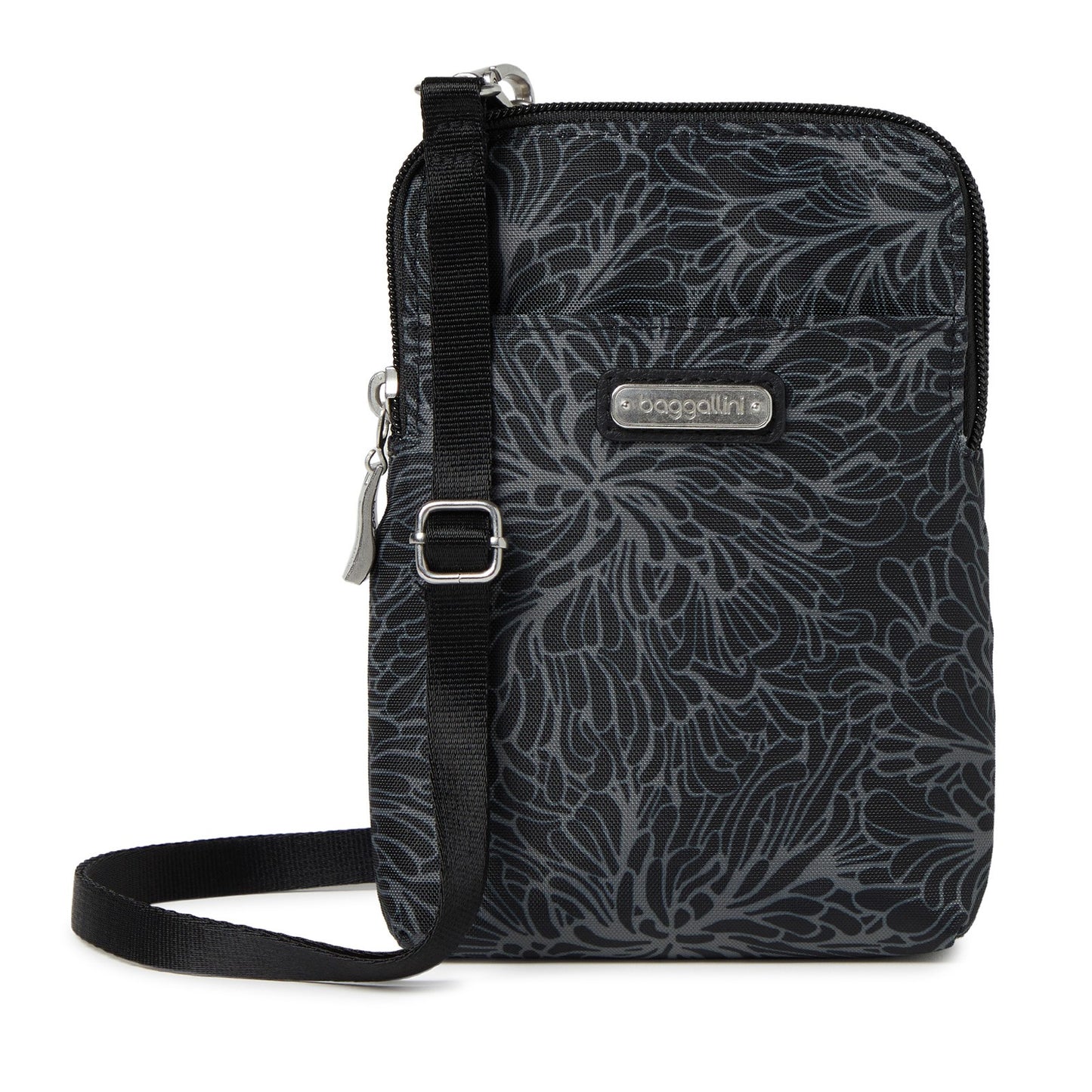 Peltz Shoes  Baggilini Take Two Rfid Bryant Crossbody MIDNIGHT BLOSSOM TBR401-MID BLSM