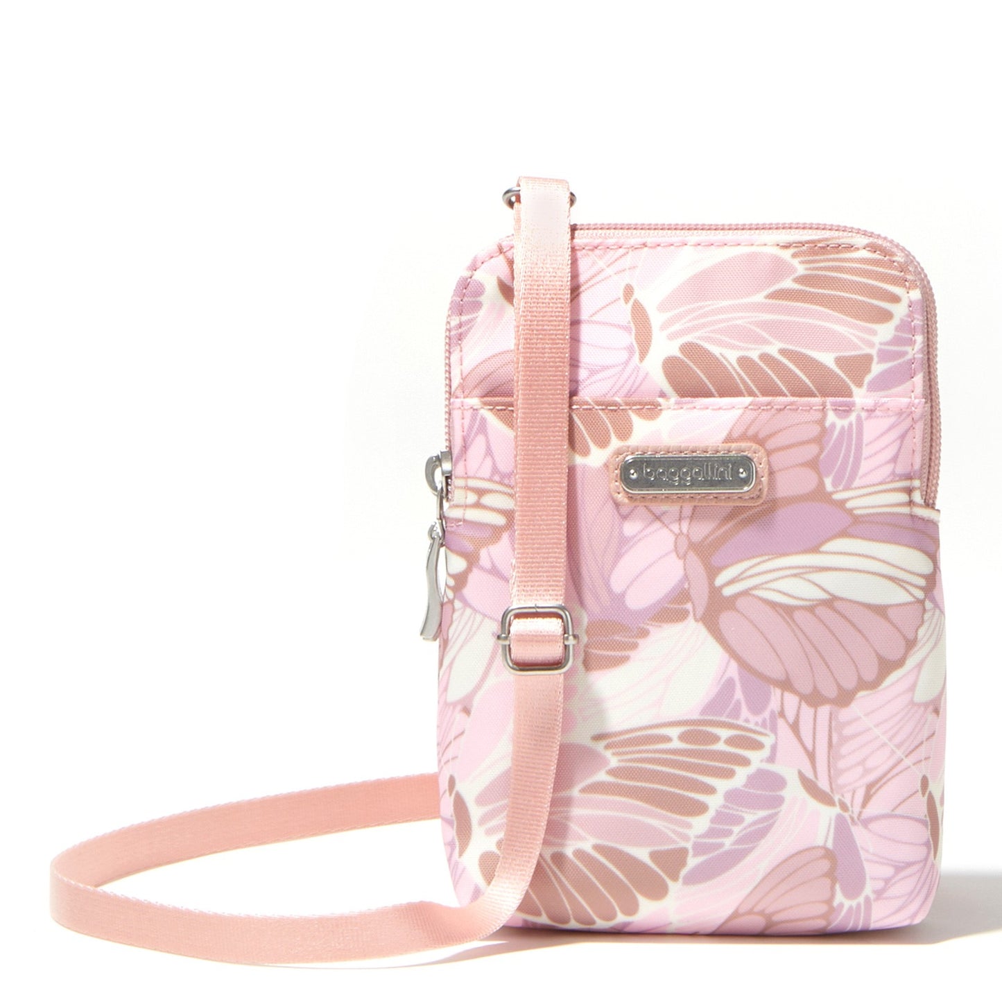 Peltz Shoes  Women's Baggillini Take Two Rfid Bryant Crossbody PINK BUTTERFLY TBR401-PNK BTRF