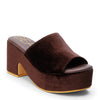 Peltz Shoes  Women's Beach By Matisse Terry Sandal CHOCOLATE VELVET TERRY CHOCOLATE VELVET