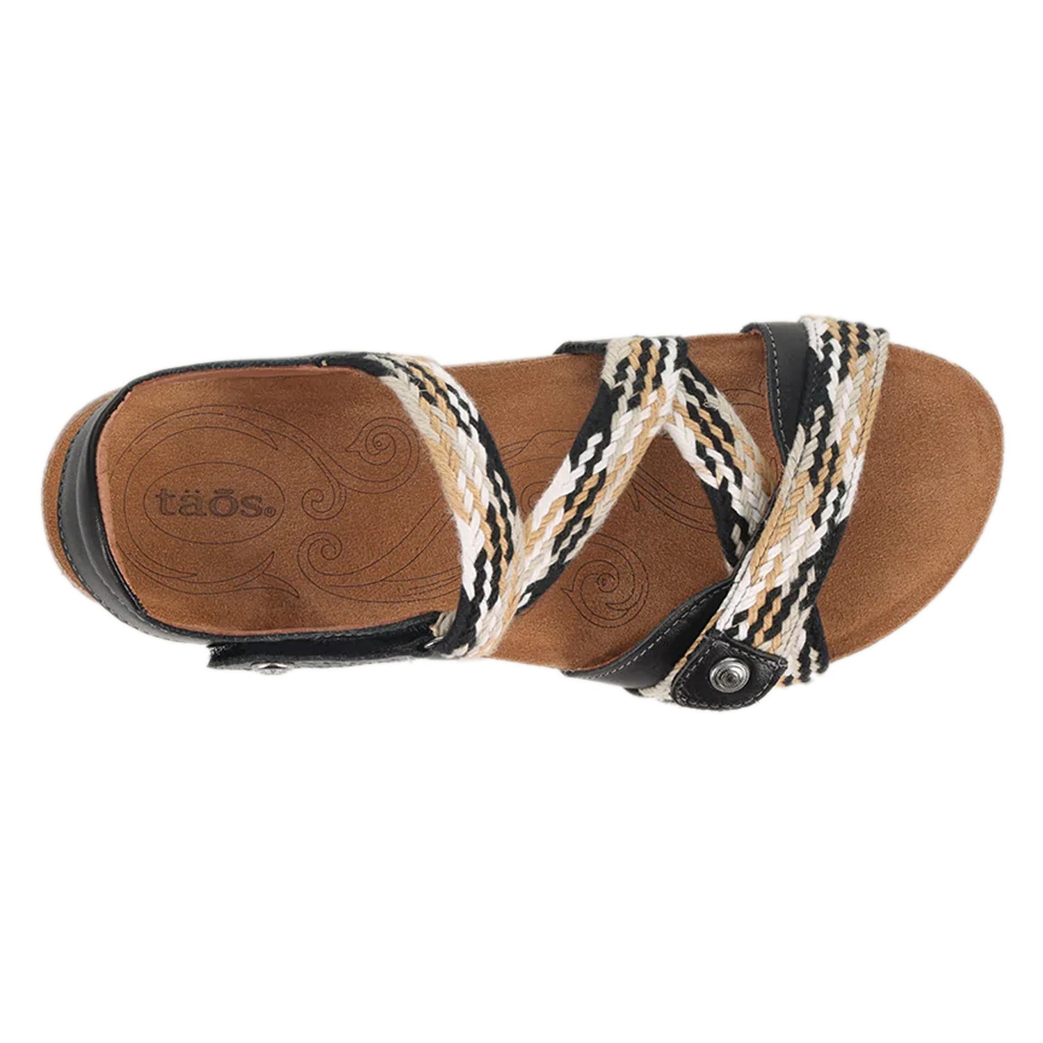 Peltz Shoes  Women's Taos Trulie Sandal Black Multi TLE-1398-BLKM
