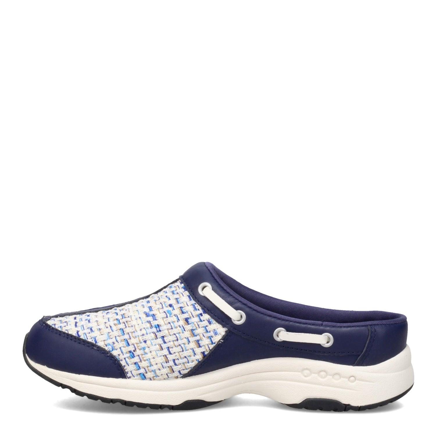 Peltz Shoes  Women's Easy Spirit Travelport Clog NAVY BEIGE TPORT96-400