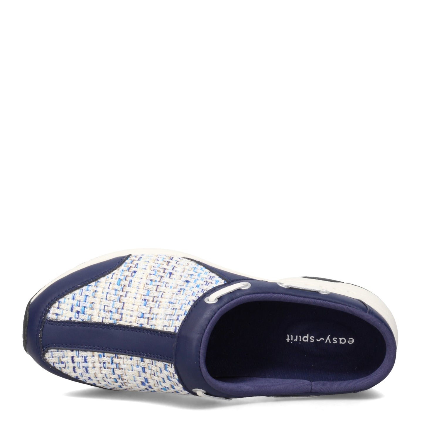 Peltz Shoes  Women's Easy Spirit Travelport Clog NAVY BEIGE TPORT96-400