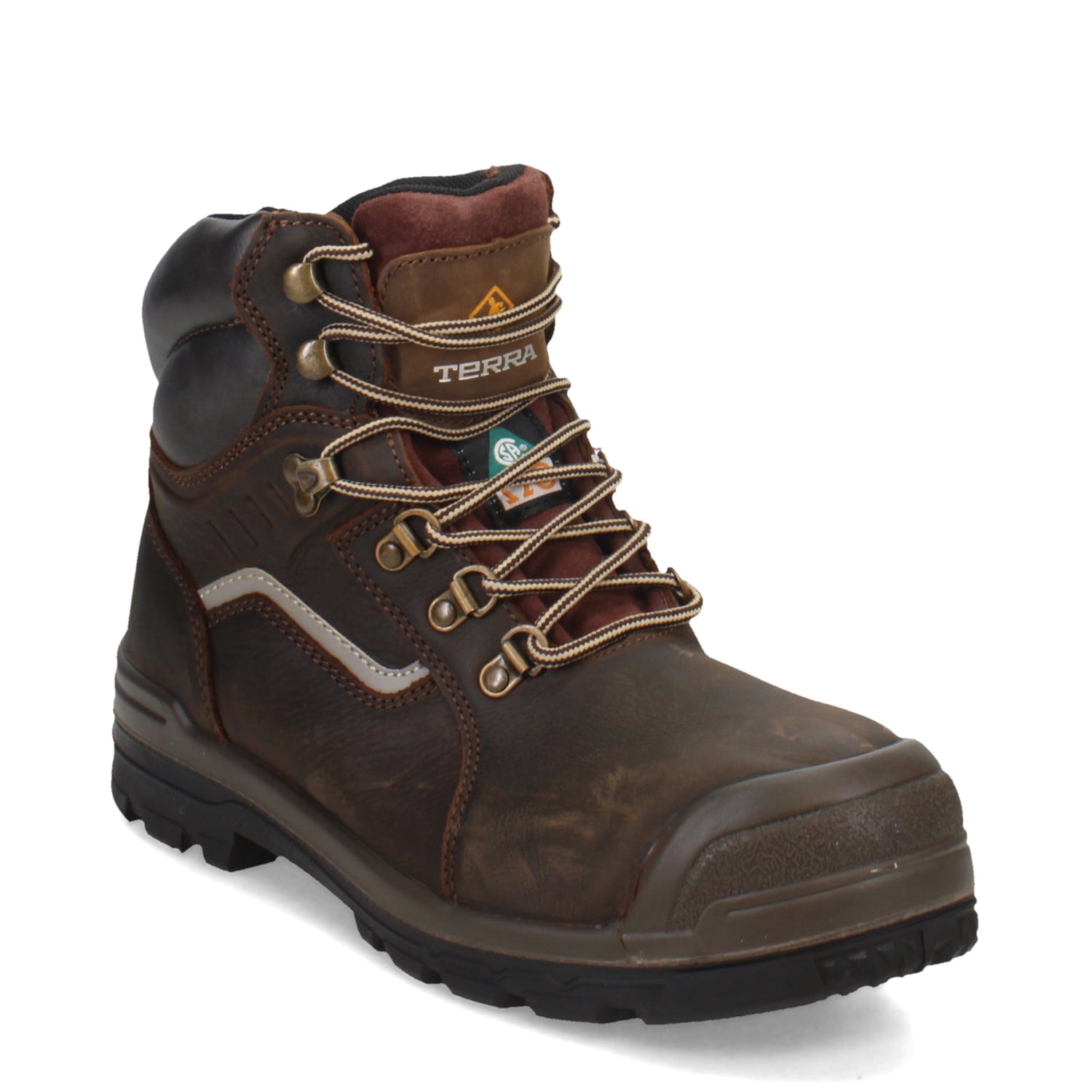 Peltz Shoes  Men's Terra Condor 6-Inch Waterproof CT Work Boot Medium Brown TR104006DWX