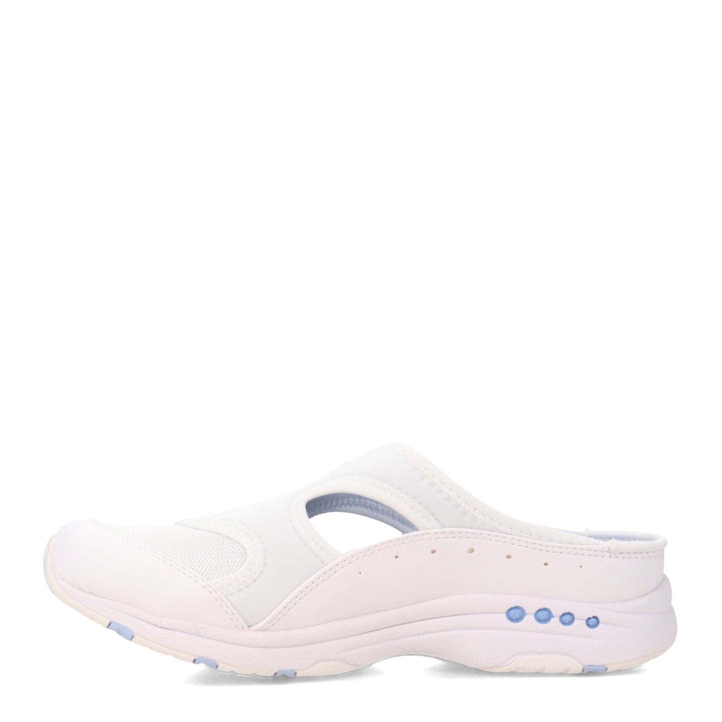 Peltz Shoes  Women's Easy Spirit Traver 2 Slip-On Sneaker WHITE BLUE TRAVER2-140