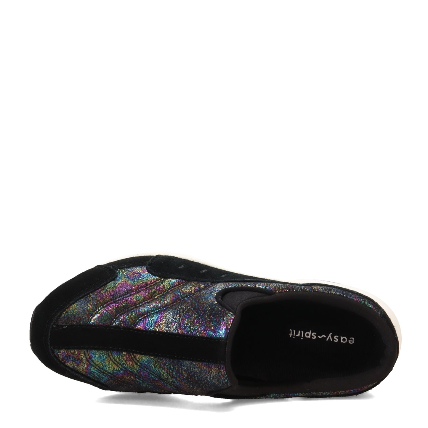Peltz Shoes  Women's Easy Spirit Traveltime Classic Clog BLACK IRIDESCENT TRAVTIME612-001
