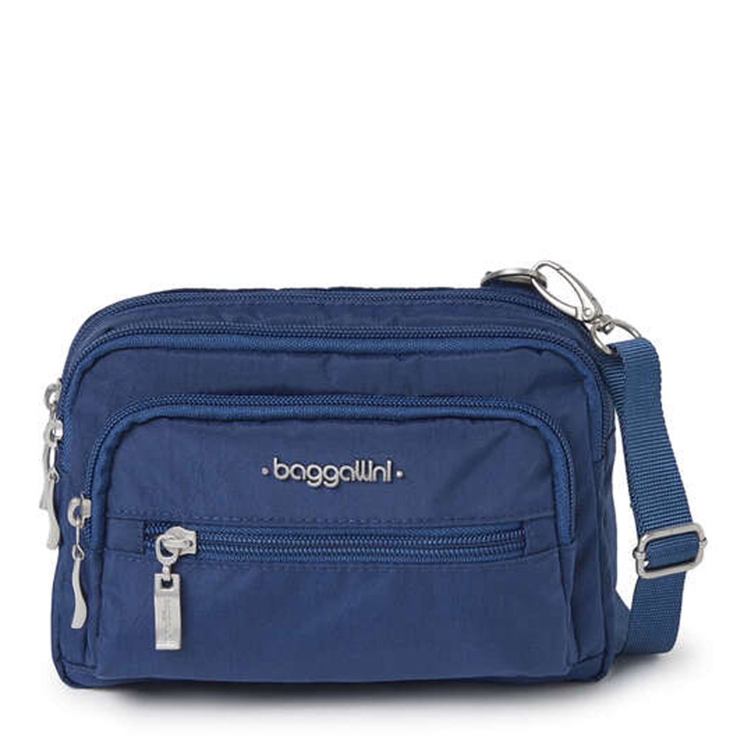 Peltz Shoes  Baggallini Triple Zip Mini Crossbody PACIFIC TRZ419-PACIFIC