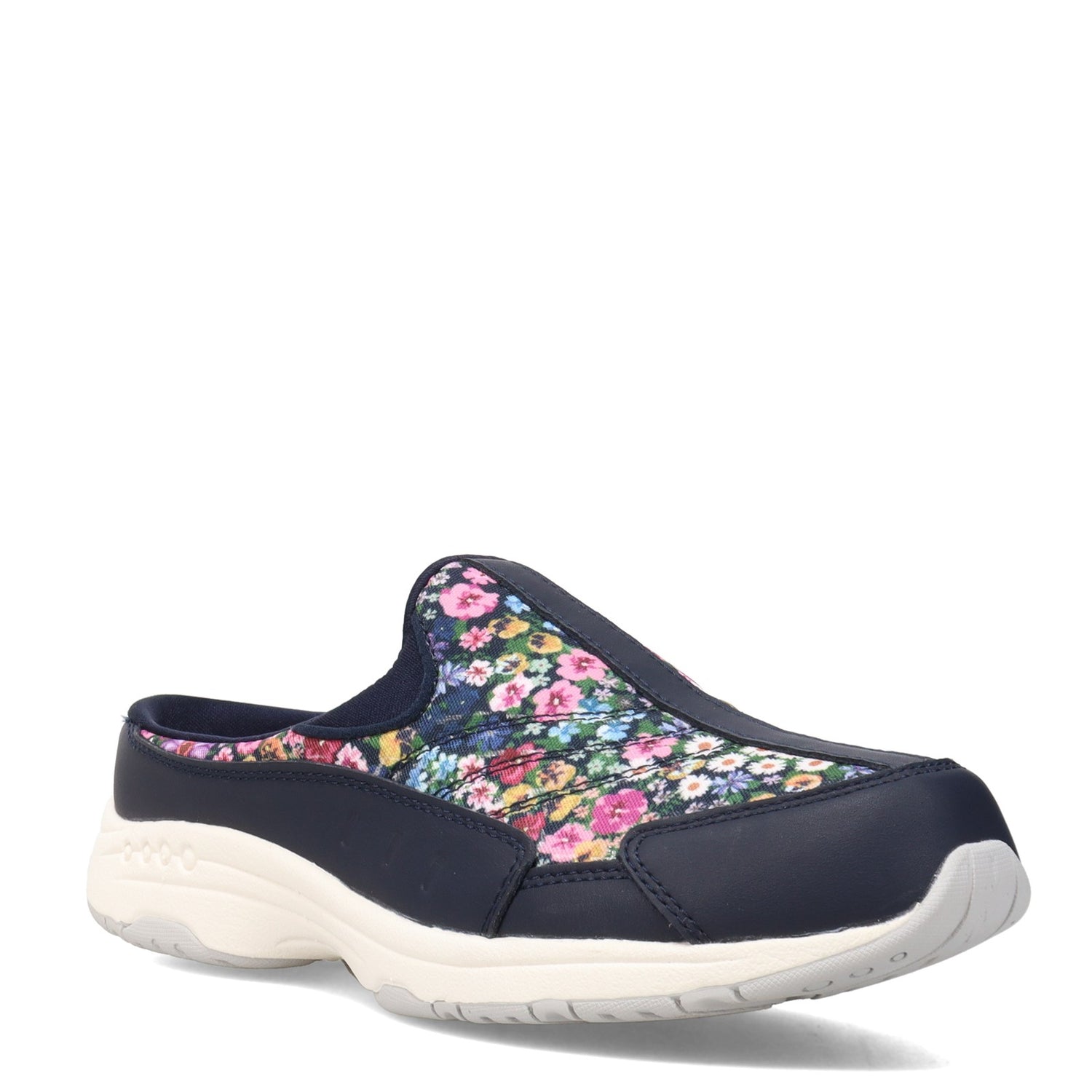 Peltz Shoes  Women's Easy Spirit Traveltime Classic Clog NAVY FLORAL TTIME594-400