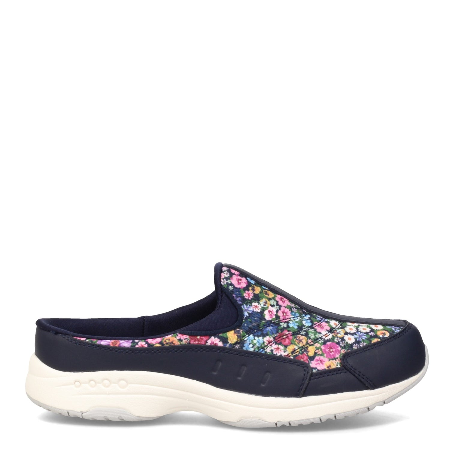 Peltz Shoes  Women's Easy Spirit Traveltime Classic Clog NAVY FLORAL TTIME594-400