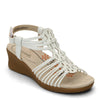 Peltz Shoes  Women's Baretraps Taren Sandal WHITE TAREN-WHITE