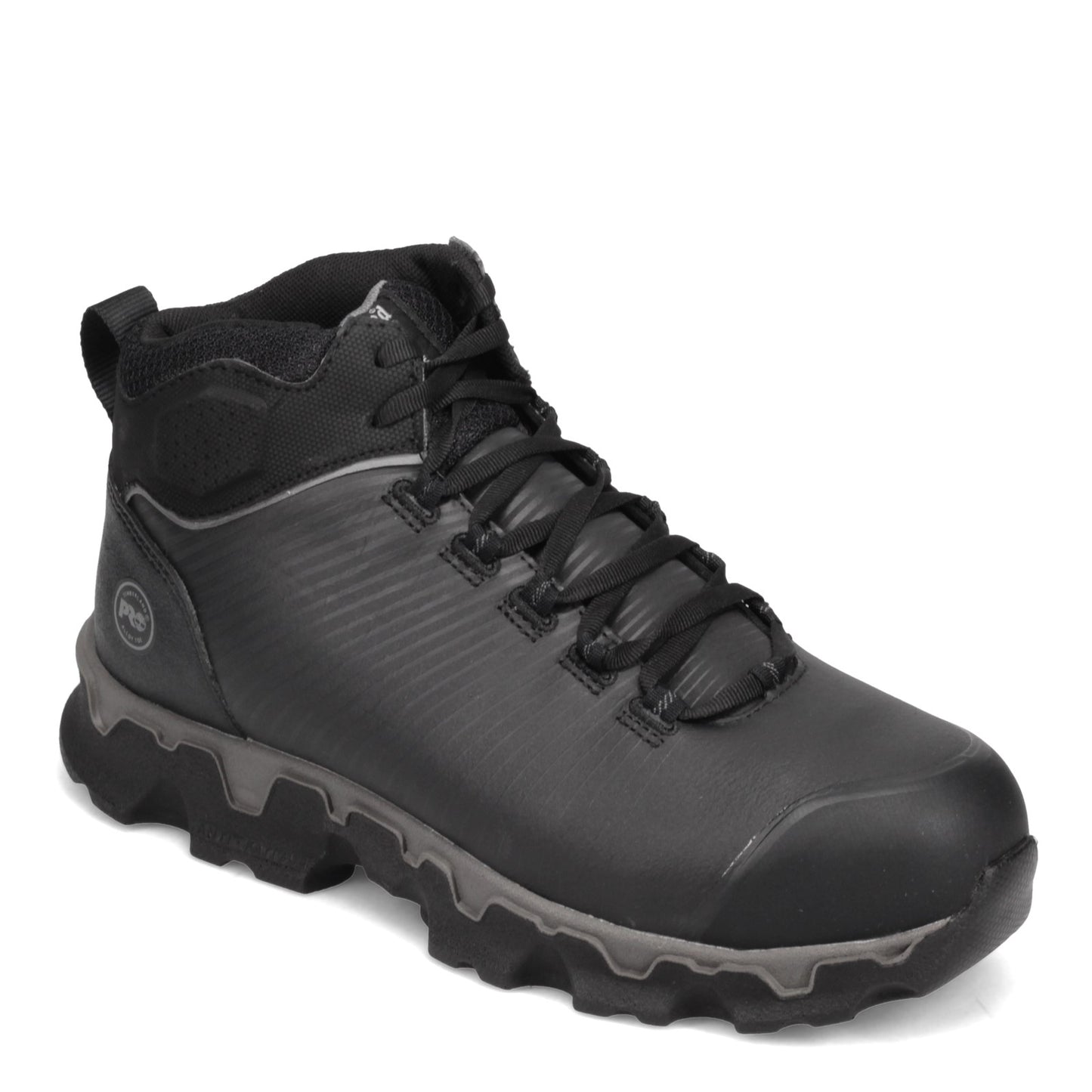 Peltz Shoes  Men's Timberland Pro Powertrain Sport Mid Alloy EH Work Boot BLACK TB0A1Z5C001