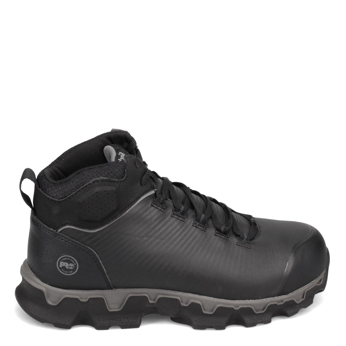 Peltz Shoes  Men's Timberland Pro Powertrain Sport Mid Alloy EH Work Boot BLACK TB0A1Z5C001