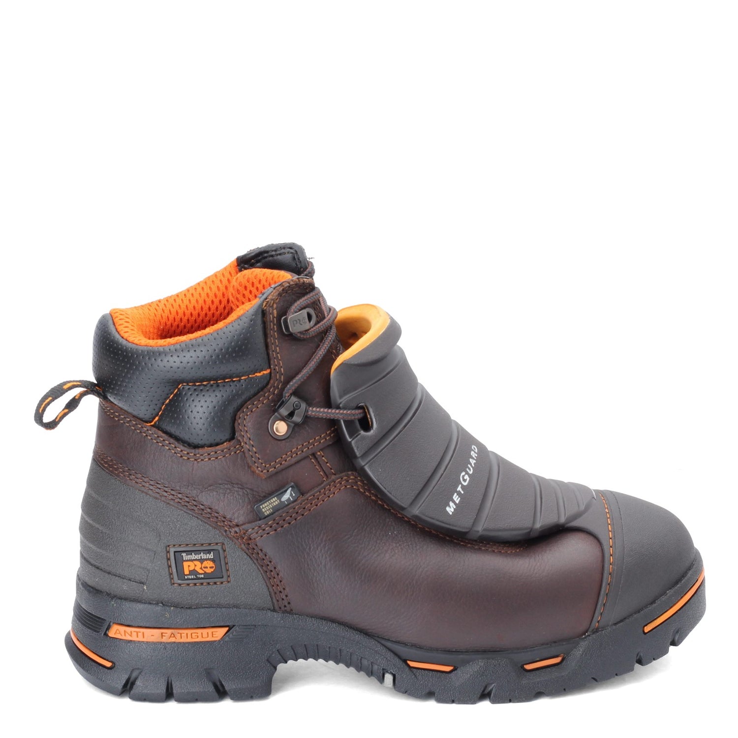 Peltz Shoes  Men's Timberland External Met Guard 6 Work Boot BROWN TB0A172T214