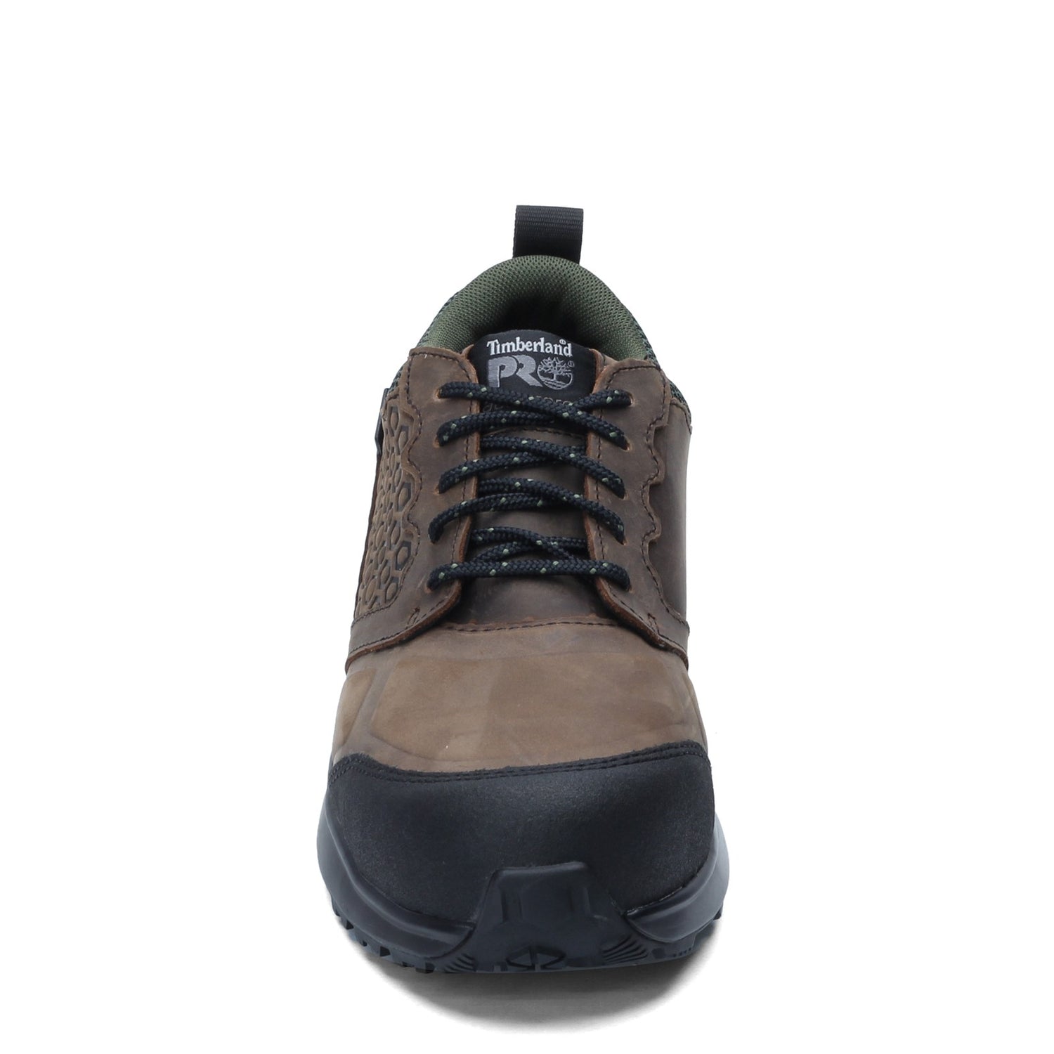Peltz Shoes  Men's Timberland Pro Reaxion Low Comp Toe Work Shoe BROWN GREEN TB0A21PN214