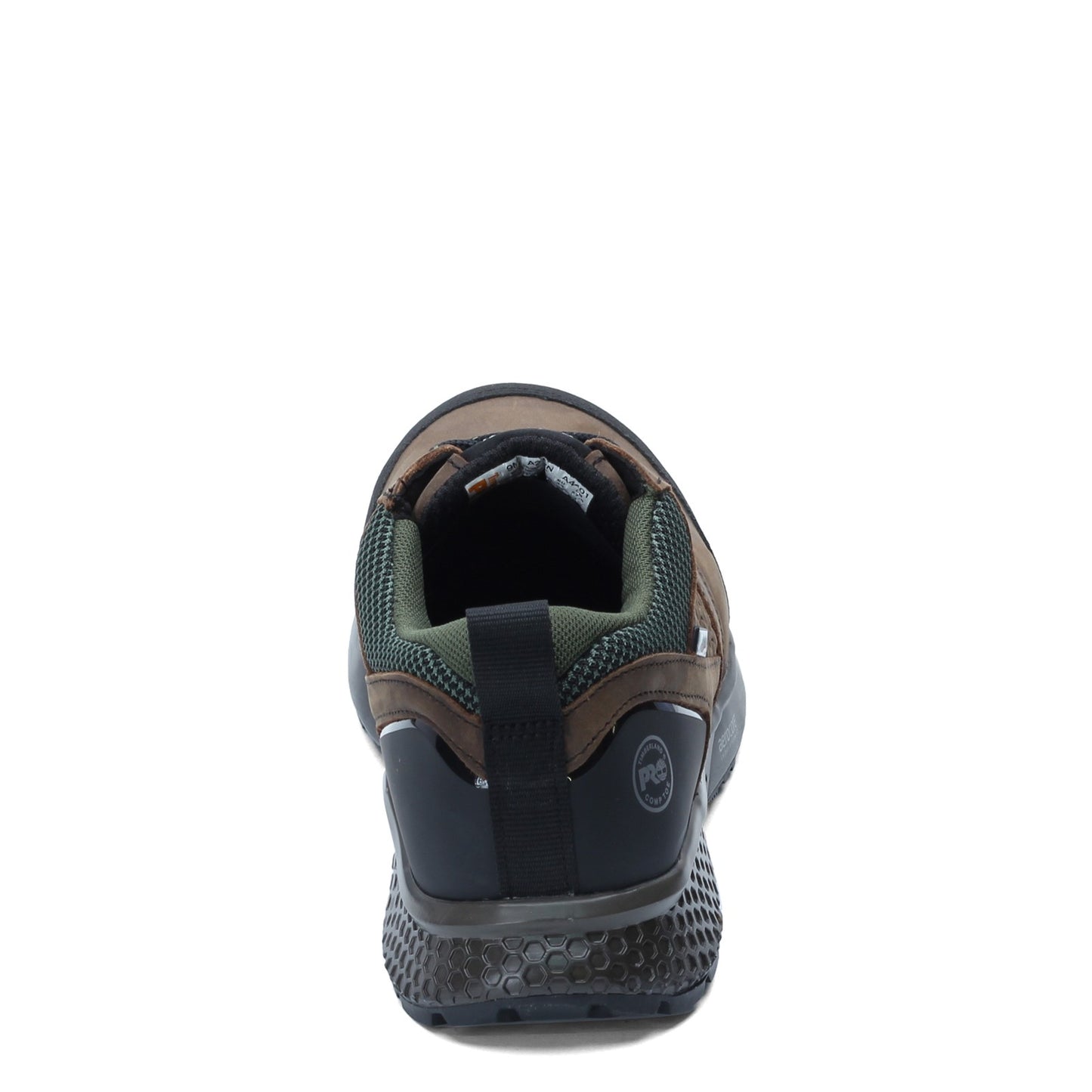Peltz Shoes  Men's Timberland Pro Reaxion Low Comp Toe Work Shoe BROWN GREEN TB0A21PN214