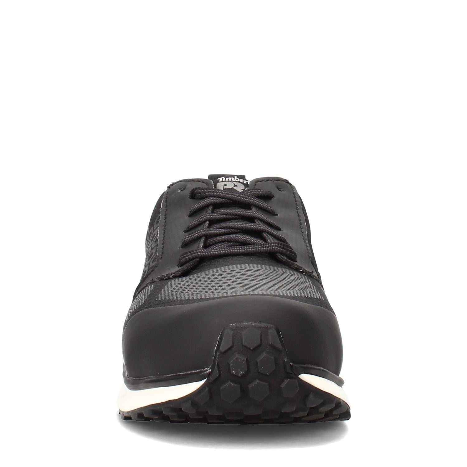 Peltz Shoes  Women's Timberland Pro Reaxion Low Comp Toe Work Shoe BLACK / WHITE TB0A27D1